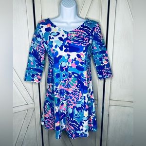 Amella Fit & Flare Dress in Multi Hit the Spot